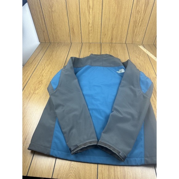 The North Face mens Jacket sz L Amvy T183 Gray Blue two tone Soft Shell adult - Picture 15 of 16